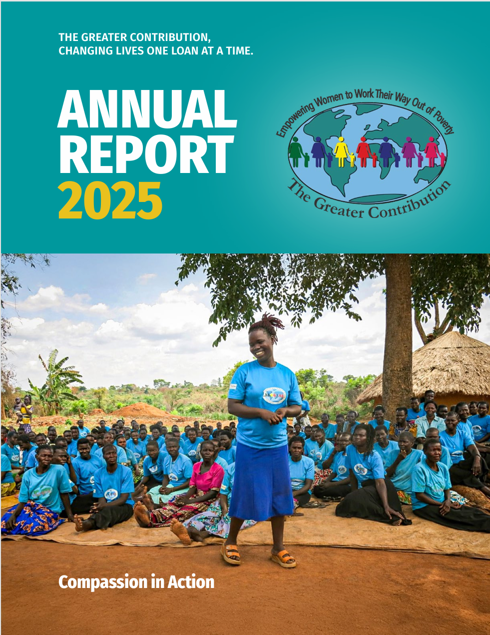 Woman standing and smiling with group of women behind her